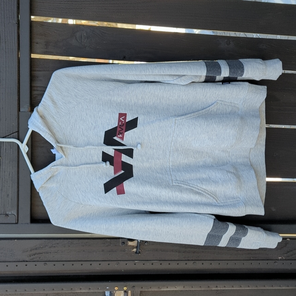 Women's RVCA Gray Pullover Hoodie, Size S